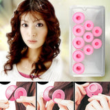 Set of 10 Silicone Hair Curlers