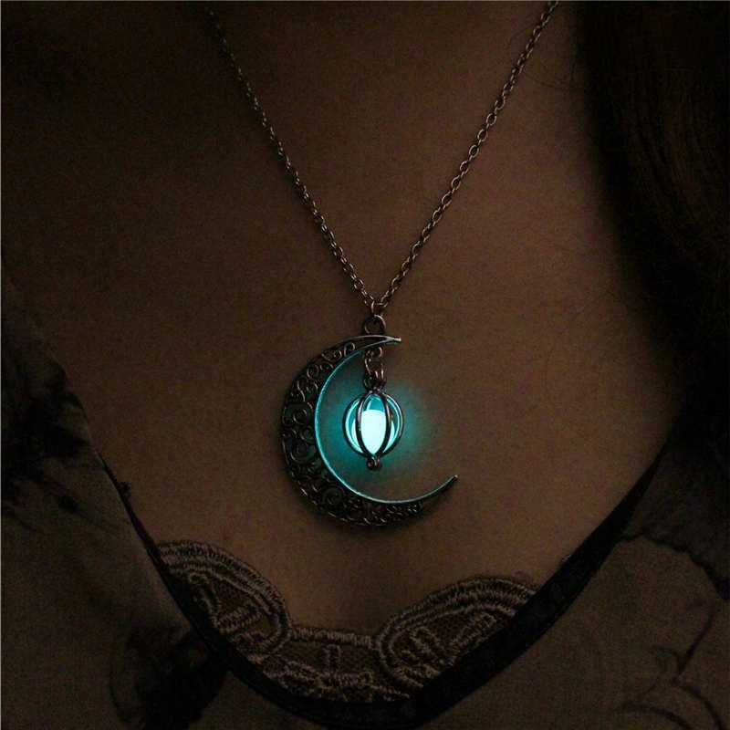 Moon Glow in the Dark Necklace -