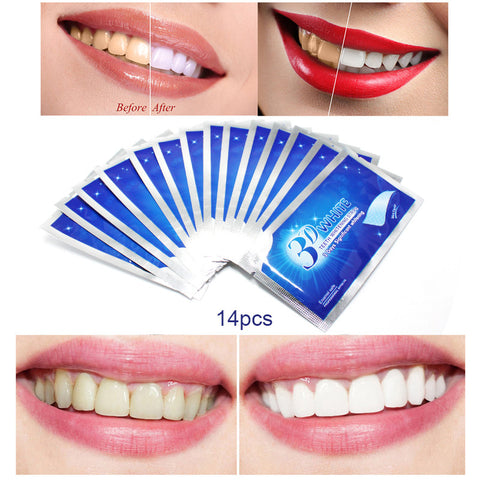 28Pcs/14Pair 3D White Gel Teeth Whitening Strips