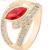 Red Crystal Ring  For Women