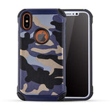 2 in 1 Army Camouflage Case For iphone X Shockproof