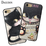 lovely Cat painted phone cases for iPhone 8